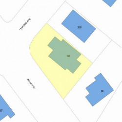 58 Walnut St, Newton MA  02460-1314 plot plan