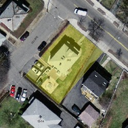 242 River St, Newton MA  02465-1432 aerial view