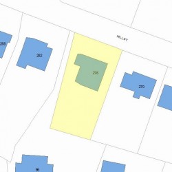 276 Mill St, Newton MA 02460-2436 plot plan