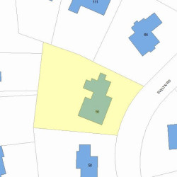 56 Evelyn Rd, Newton MA 02468-1217 plot plan
