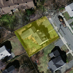 80 Prairie Ave, Newton MA  02466-1615 aerial view