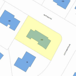 169 Hartman Rd, Newton MA 02459-2851 plot plan