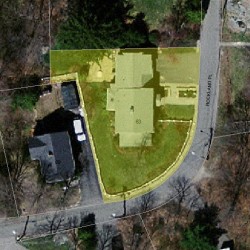 63 Rockland Pl, Newton MA 02464-1214 aerial view