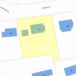 54 Waban Ave, Newton MA  02468-2143 plot plan