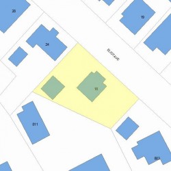 18 Eliot Ave, Newton MA  02465-1709 plot plan