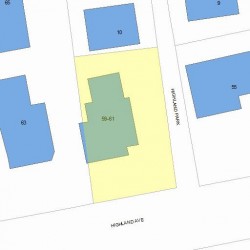 61 Highland Ave, Newton MA 02460-1837 plot plan
