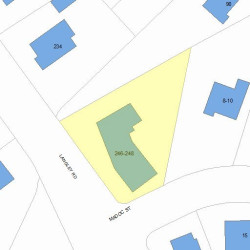 246 Langley Rd, Newton MA  02459-2325 plot plan