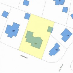 263 Waban Ave, Newton MA 02468-1306 plot plan