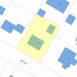 11 Merton St, Newton MA  02458-2221 plot plan
