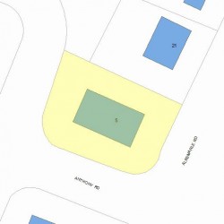 5 Anthony Rd, Newton MA  02460-1111 plot plan