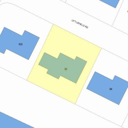 92 Littlefield Rd, Newton MA  02459-3012 plot plan