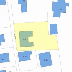 12 Elliot Pl, Newton MA  02464-1303 plot plan