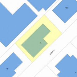 7 Quirk Ct, Newton MA 02458-1224 plot plan