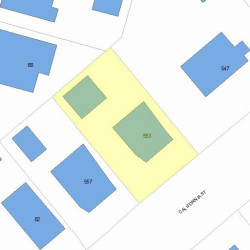 553 California St, Newton MA 02460-1245 plot plan