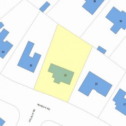 29 Hanson Rd, Newton MA  02459-3516 plot plan