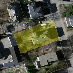 7 Channing St, Newton MA 02458-1628 aerial view