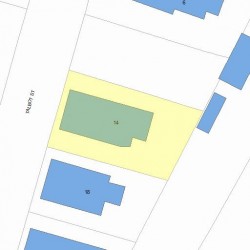 14 Talbot St, Newton MA 02465-1659 plot plan