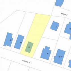85 Gardner St, Newton MA 02458-1439 plot plan
