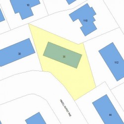 36 Hazelhurst Ave, Newton MA 02465-1341 plot plan
