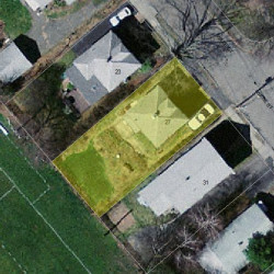 27 Wade St, Newton MA  02461-1714 aerial view