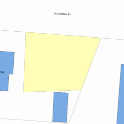 166 California St, Newton MA  02458-1005 plot plan