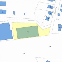 45 Crescent St, Newton MA  02465-2025 plot plan
