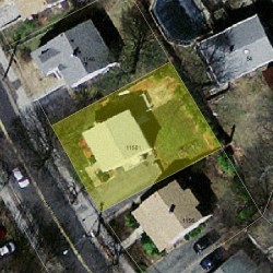 1150 Chestnut St, Newton MA 02464-1309 aerial view