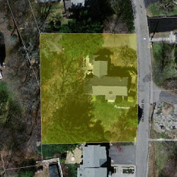 49 Rockland Pl, Newton MA 02464-1214 aerial view