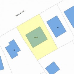 46 Braeland Ave, Newton MA  02459-2211 plot plan