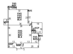 233 Highland Ave, Newton MA  02465-2511 floor plan