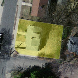 56 Walker St, Newton MA 02460-1520 aerial view