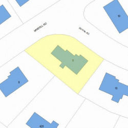 5 Donna Rd, Newton MA  02459-2804 plot plan