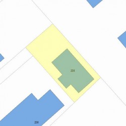 228 Chapel St, Newton MA  02458-1310 plot plan