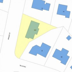 340 Parker St, Newton MA  02459-2632 plot plan