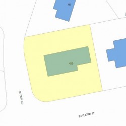 435 Boylston St, Newton MA  02459-2844 plot plan