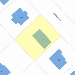 322 Woodward St, Newton MA  02468-2042 plot plan
