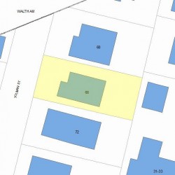 68 Tolman St, Newton MA 02465-1020 plot plan