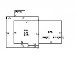 18 Dorr Rd, Newton MA  02458-2701 floor plan