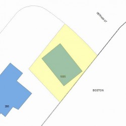 1005 Dedham St, Newton MA 02459-3420 plot plan
