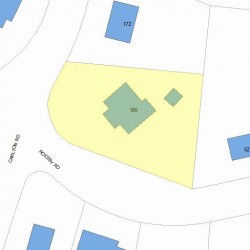 180 Carlton Rd, Newton MA 02468-1836 plot plan