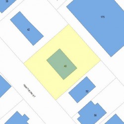 48 Hawthorn St, Newton MA 02458-1215 plot plan