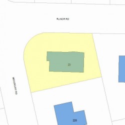 23 Elinor Rd, Newton MA 02461-1834 plot plan
