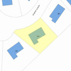 259 Country Club Rd, Newton MA 02459-3148 plot plan