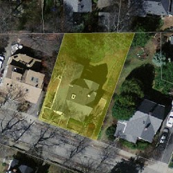 15 Moreland Ave, Newton MA  02459-2114 aerial view