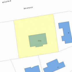 1174 Boylston St, Newton MA 02464-1016 plot plan