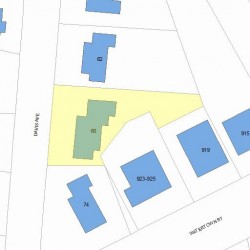 68 Davis Ave, Newton MA  02465-1924 plot plan