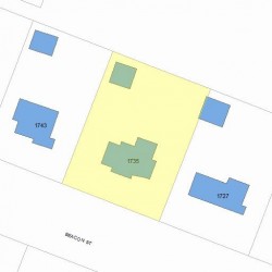 1735 Beacon St, Newton MA  02468-1401 plot plan