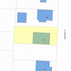 29 Wetherell St, Newton MA  02464-1416 plot plan