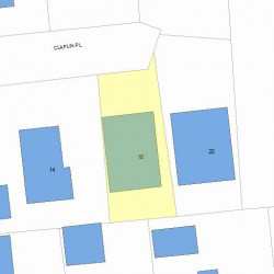 18 Claflin Pl, Newton MA 02460-1929 plot plan