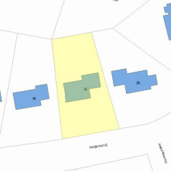 39 Waban Ave, Newton MA 02468-2134 plot plan